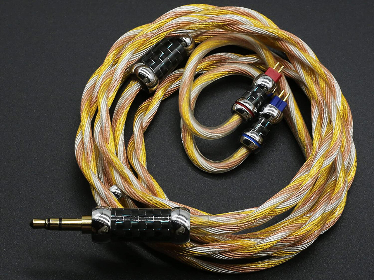 JSHiFi Sasori」 金メッキ&銀メッキ&無酸素銅ミックスLitz線ケーブル