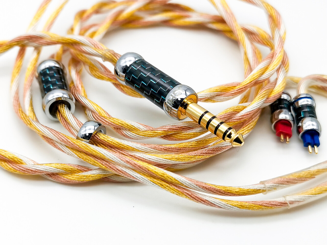 JSHiFi Sasori」 金メッキ&銀メッキ&無酸素銅ミックスLitz線ケーブル