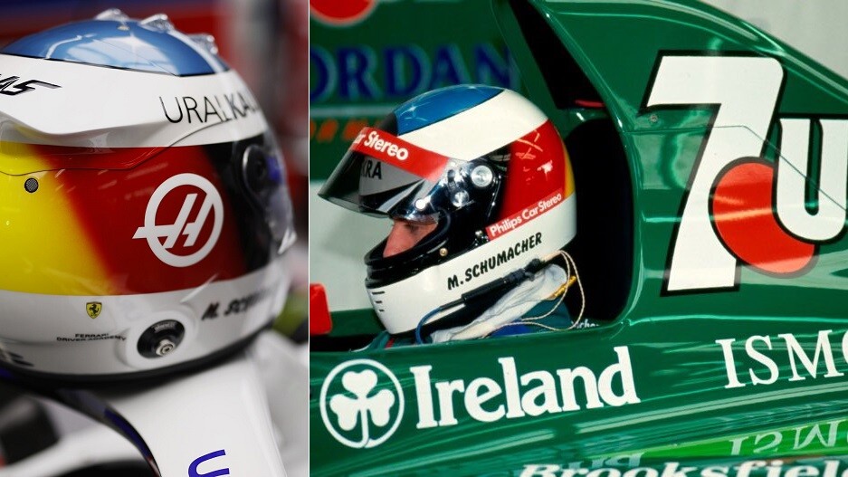 ミック・シューマッハ、スパ仕様のヘルメットは父ミハエルの最初のF1