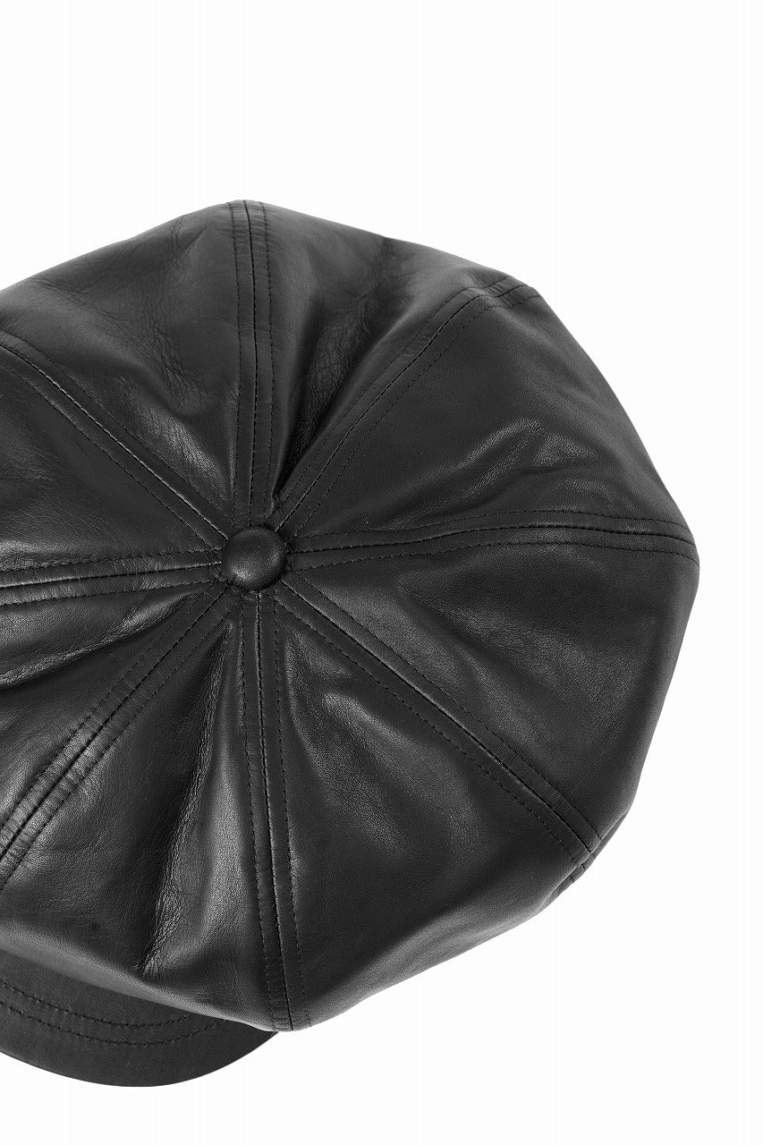 ISAMU KATAYAMA BACKLASH CASQUETTE / MONOCHROME LUXURY STEER (BLACK