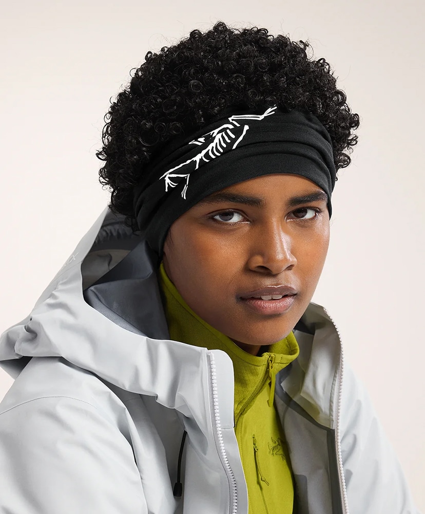 Satoro Merino Headband(L-XL Black×Arctic Silk/ブラック×アーク