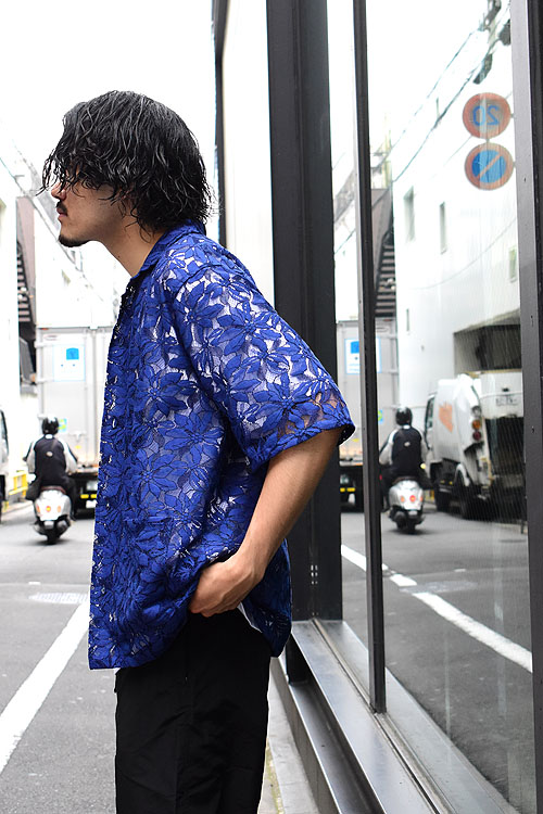NEEDLES [ニードルズ] 23SS Cabana Shirt-C/Pe/R-Lace Cloth/Flower [NVY]