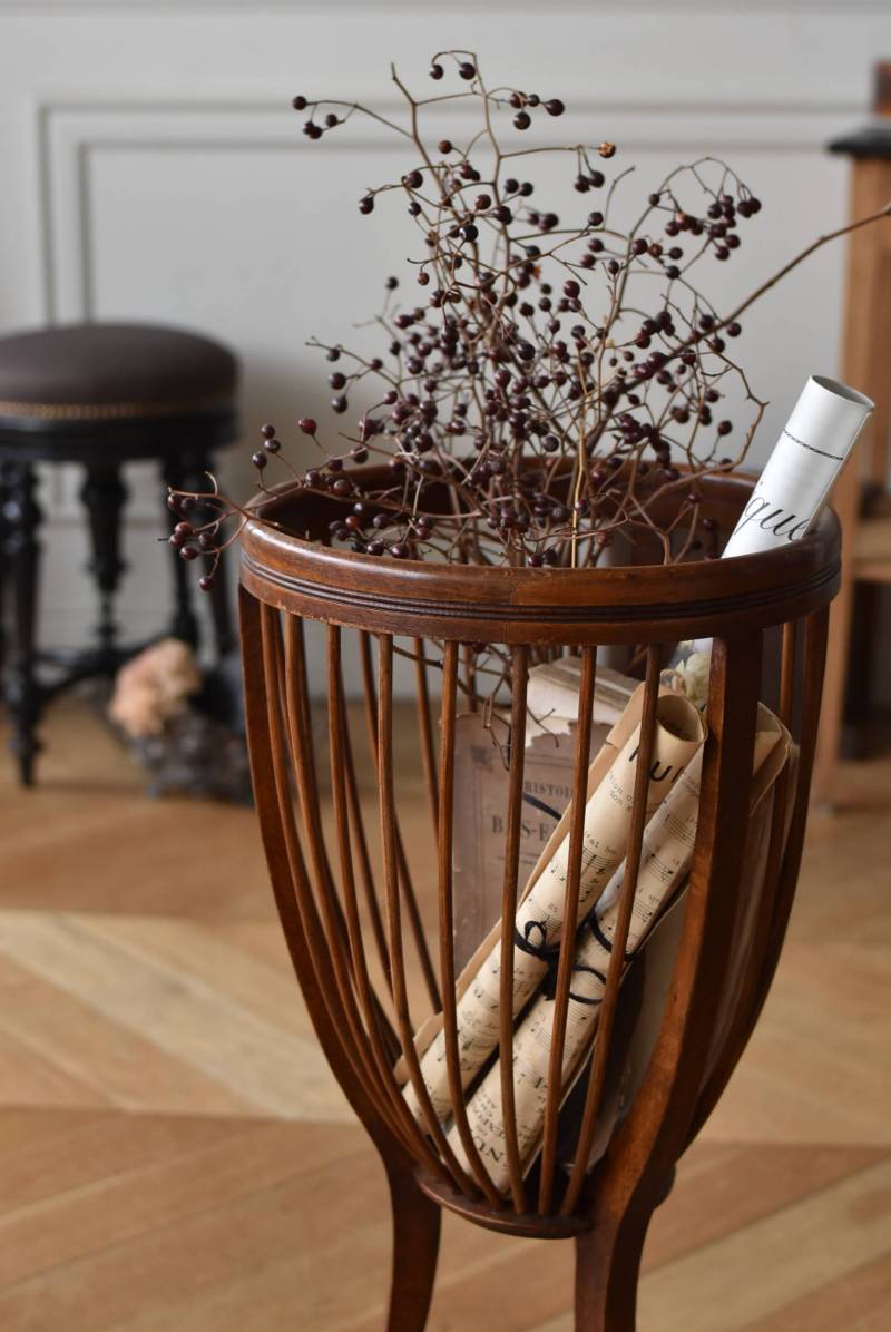 ソーイングスタンド.7 フランスアンティーク家具 毛糸入れ トラバイユーズ