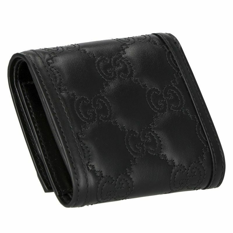 グッチ GUCCI 二つ折り財布 レディース GGマトラッセ ブラック 723799