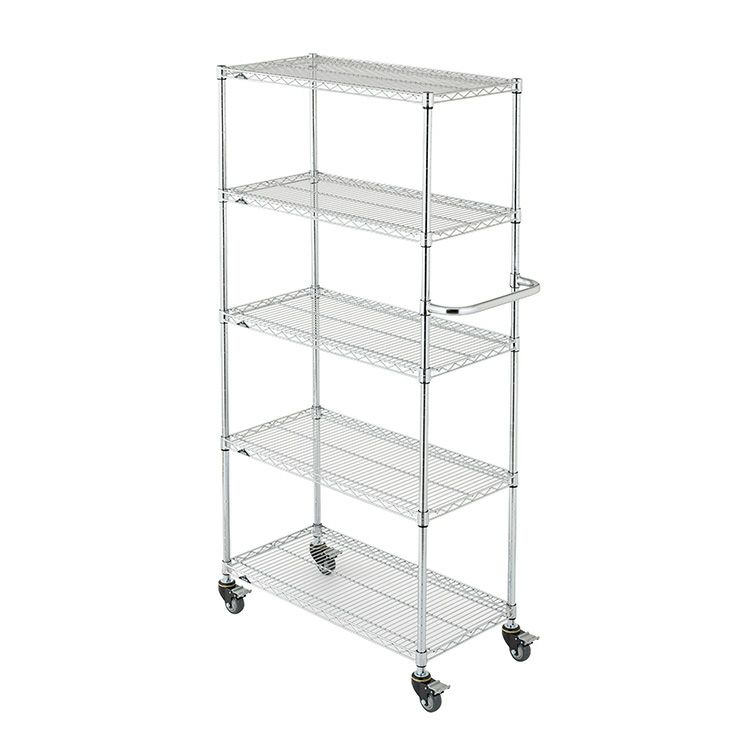 ワゴンラック 幅90cm 5段 スチールラック カートワゴン ルミナス