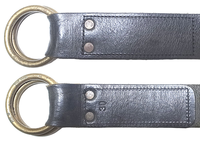 Double RL(RRL) LEATHER RING BELT Black #2 リングベルト イタリア製