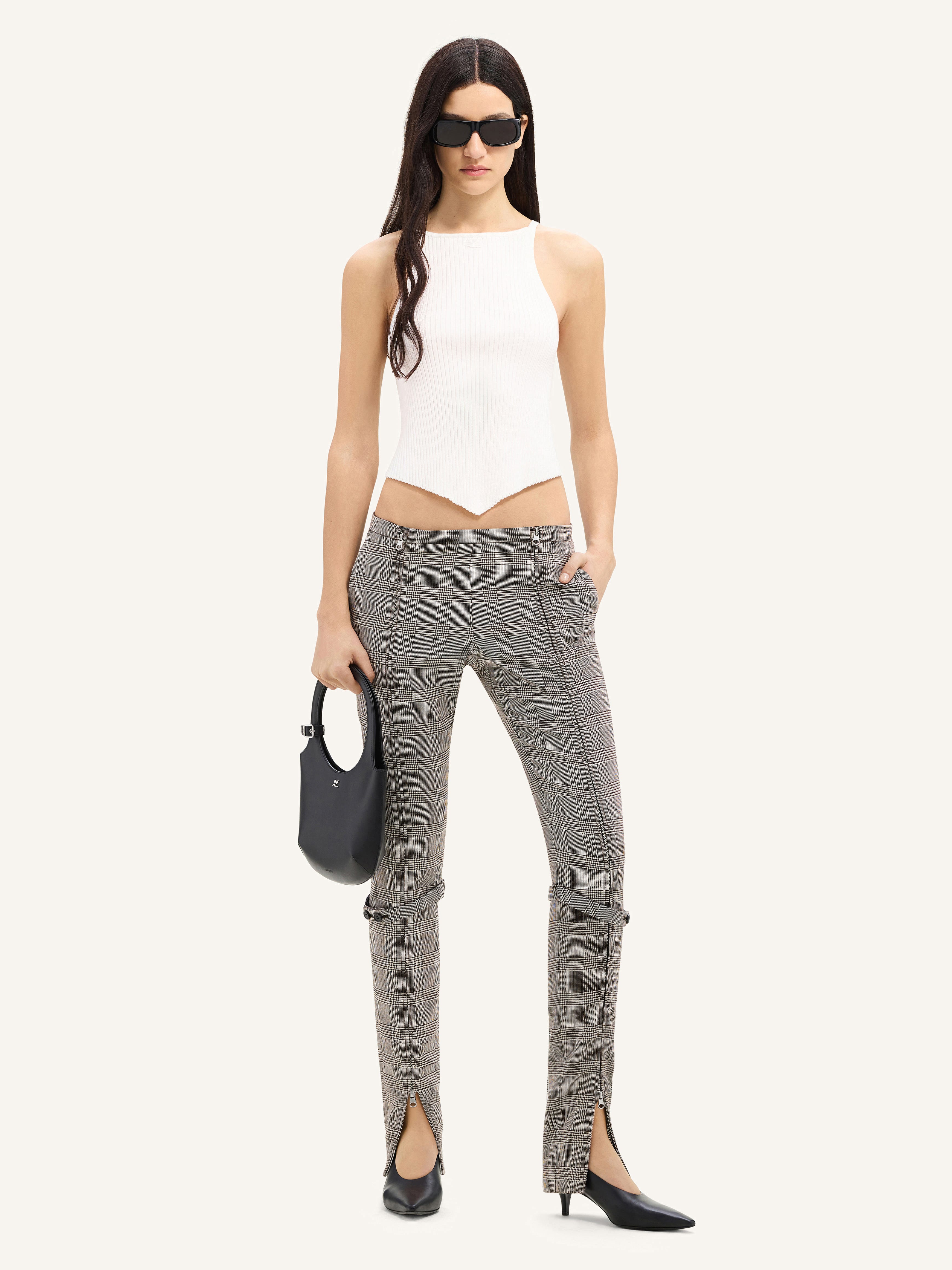 POINTY RIB KNIT TANK TOP - courrèges