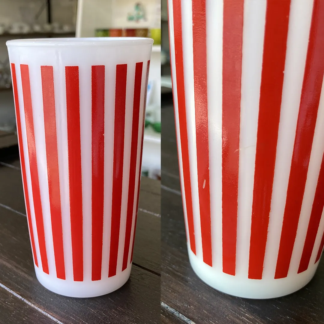キャンディストライプ タンブラー 1950年製 HAZELATLAS - マメチコ
