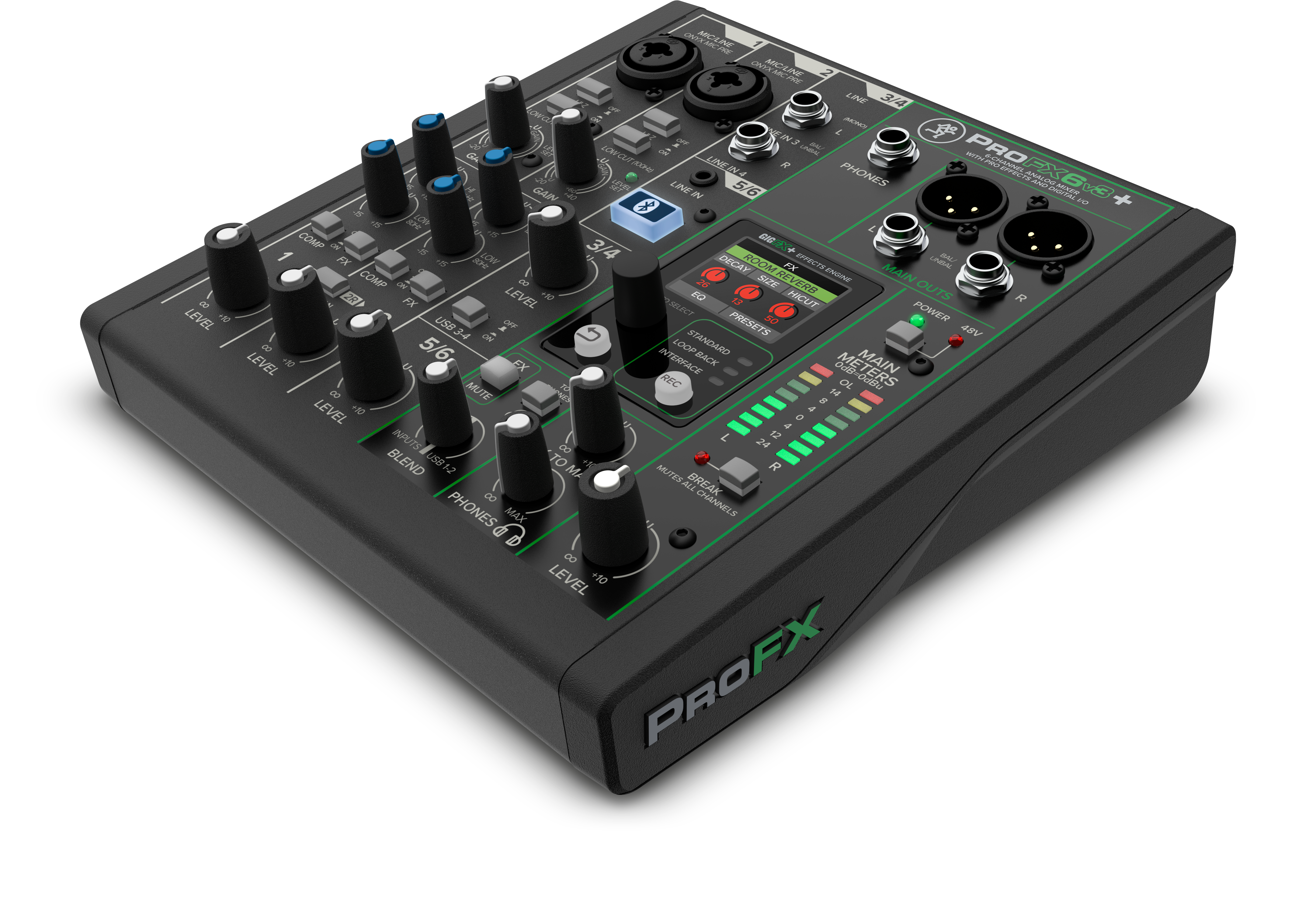 6-Channel Analog Mixer With Enhanced FX, USB Recording Modes and