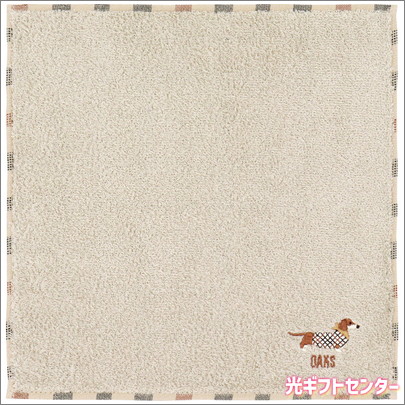 DAKS ダックス チェックドッグ タオルハンカチ ベージュ 55-0240070BE