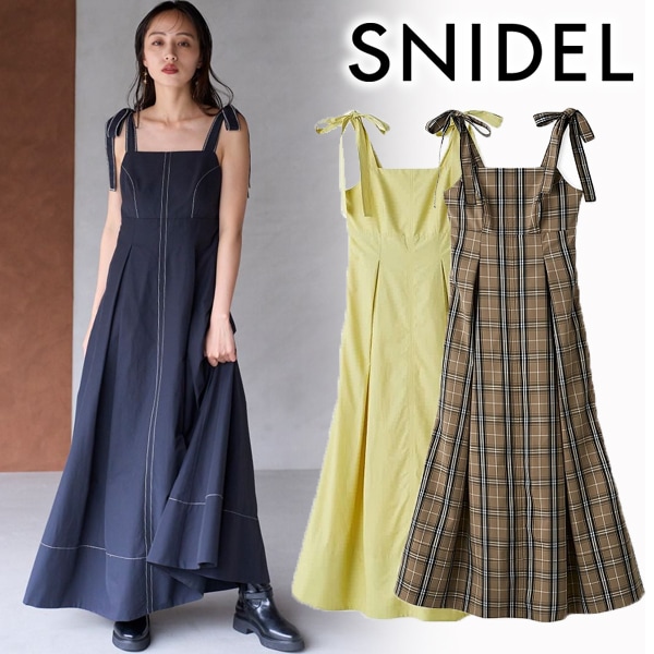 SALE50%OFF】SNIDEL スナイデル タックキャミワンピース SWFO254149