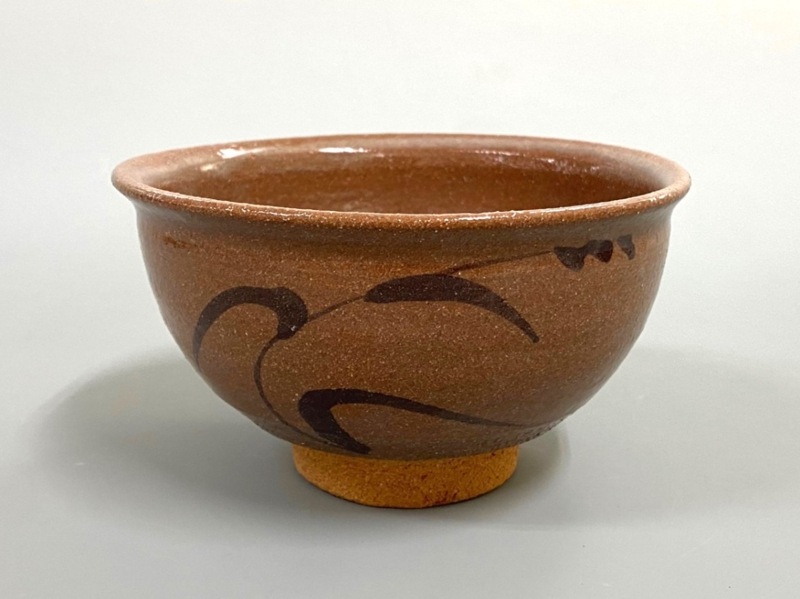 赤楽茶碗 鉄絵唐津 二碗 赤楽茶碗鉄絵唐津二碗