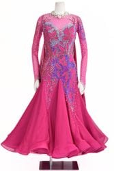 スタンダードドレス WS0714D ブルーパラダイス S 社交ダンス モダン