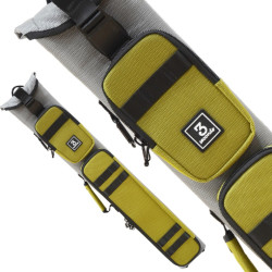 3seconds 【スリーセカンズ】 キューケース カーキ×オレンジ 2バット4