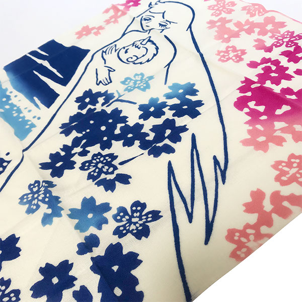 手染めてぬぐい ユニコと西風の精【10営業日内に発送】 | 雑貨