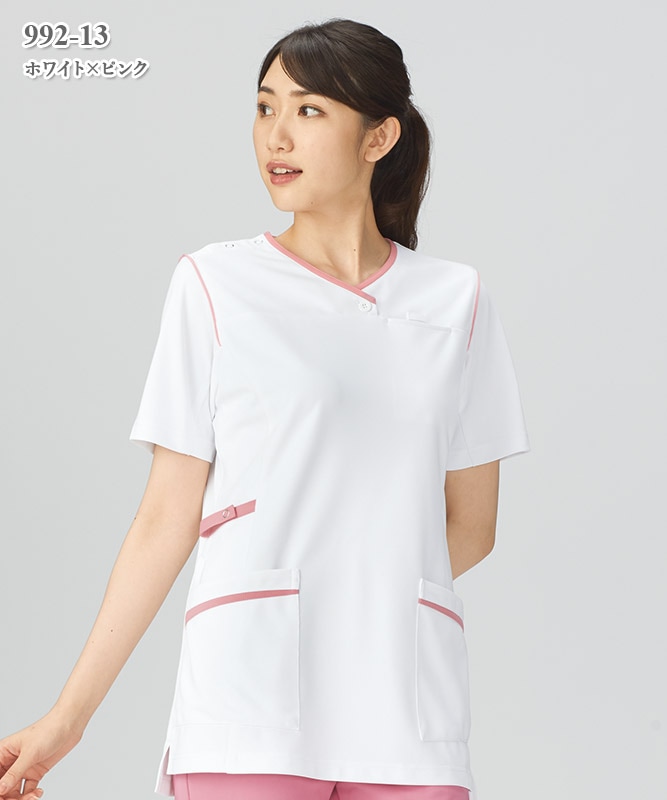 レディススクラブ半袖[KAZEN製品] 992｜THS-白衣通販・販売