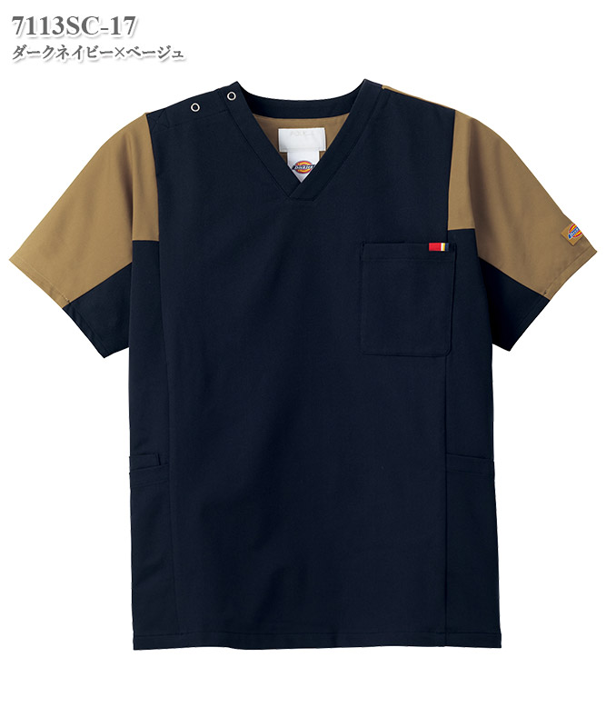 ディッキーズスクラブ半袖(男女兼用)[フォーク製品] 7113SC｜THS-白衣