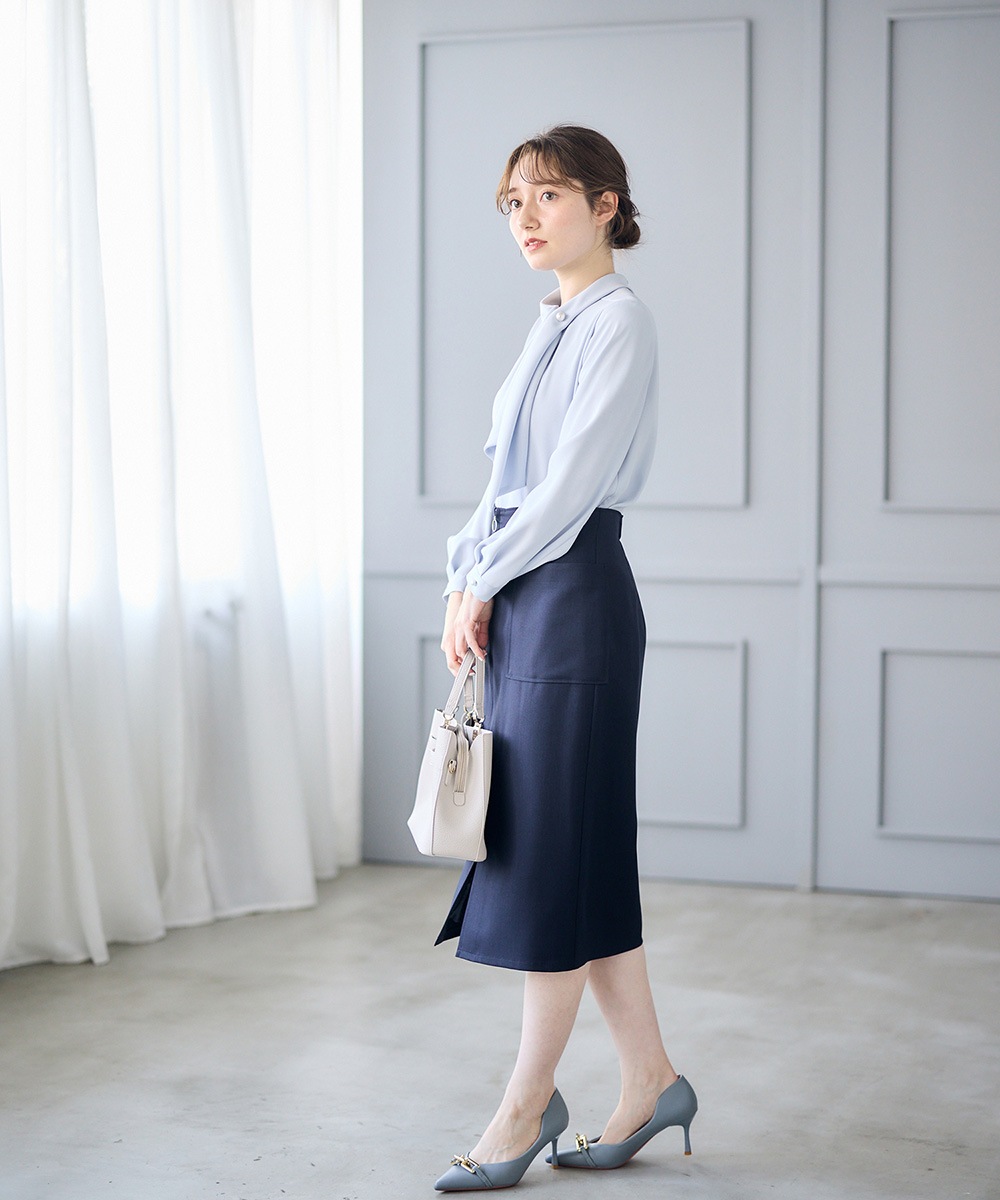 ソフトツイル両ポケタイトスカート - 12Twelve Agenda(トゥエルブ