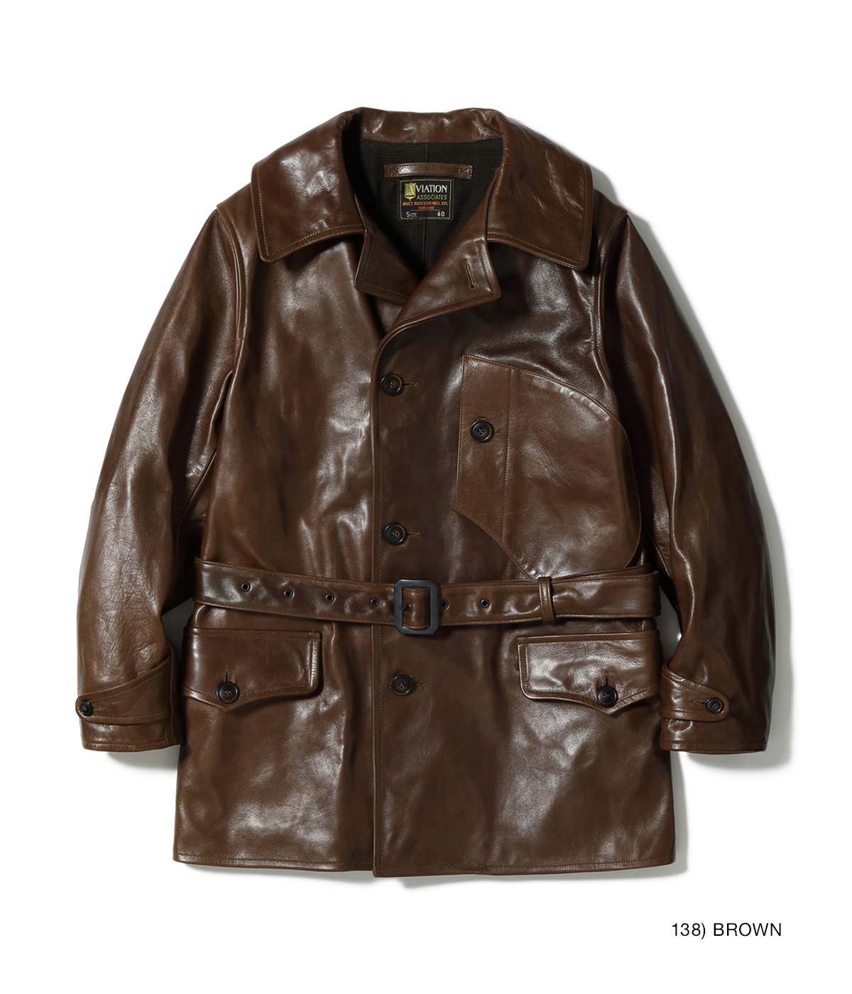 Lot No. BR80651 / AVIATION ASSOCIATES HORSE HIDE AVIATOR COAT