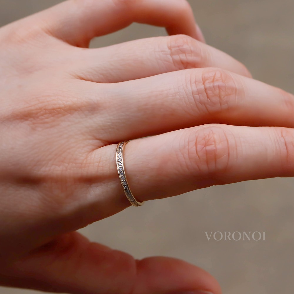 重ね付けリング「ハーフエタニティ」 K18