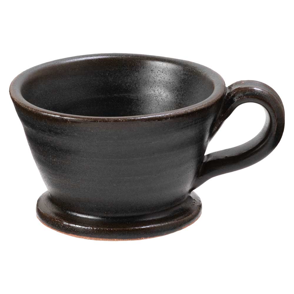 信楽焼 カフェオレボウル 黒 丸みのある柔らかいフォルムの陶器