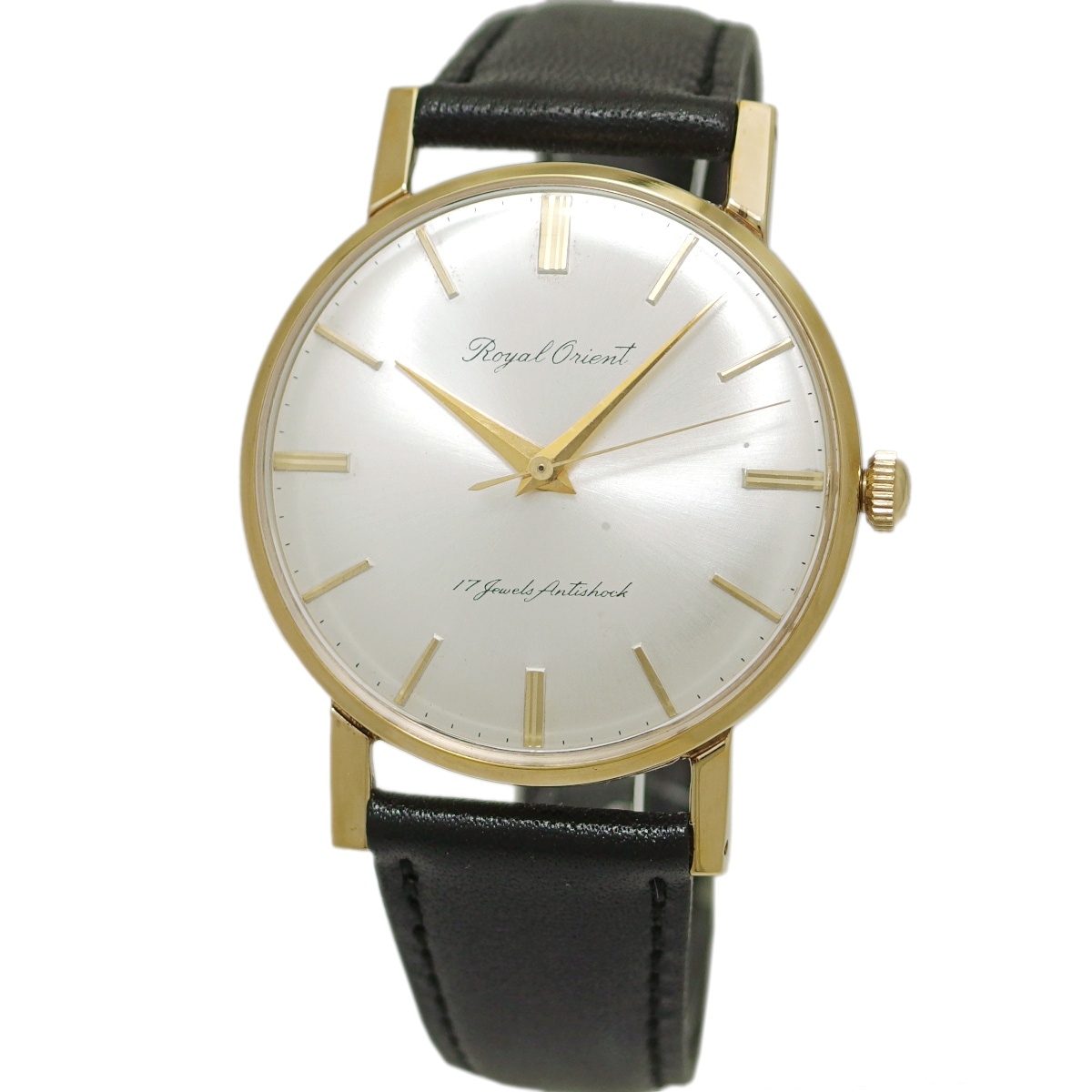 ロイヤルオリエント 金張りケース/ステンレス裏蓋 17石 手巻 OH済 1960年代