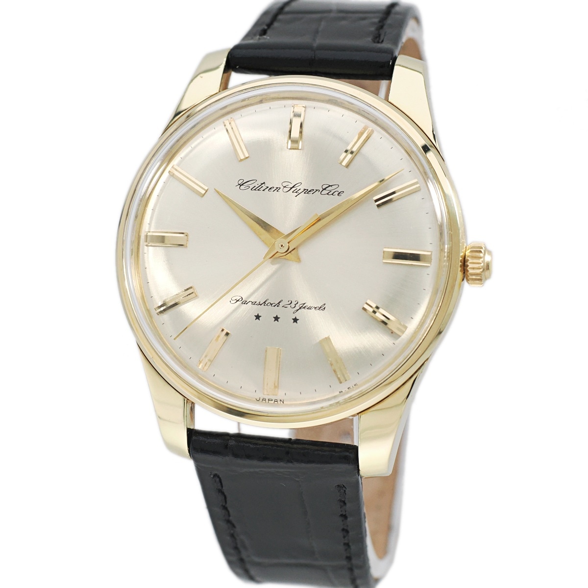 シチズン スーパーエース A51507081 14金張り 38mm大型ケース 23石 手