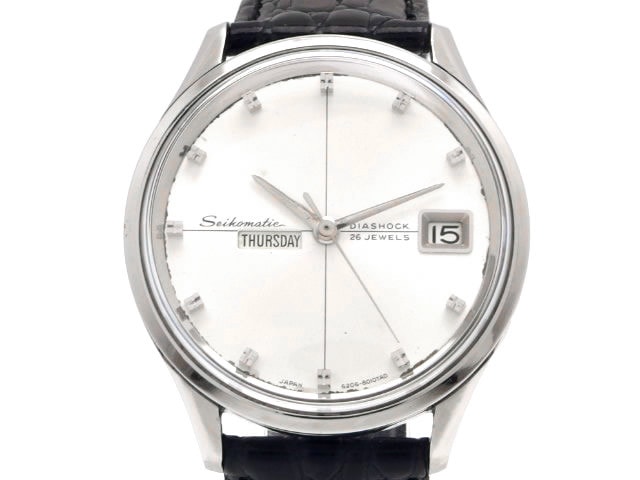 セイコー マチック ウィークデーター 6206-8010 金色ムーブメント 26石