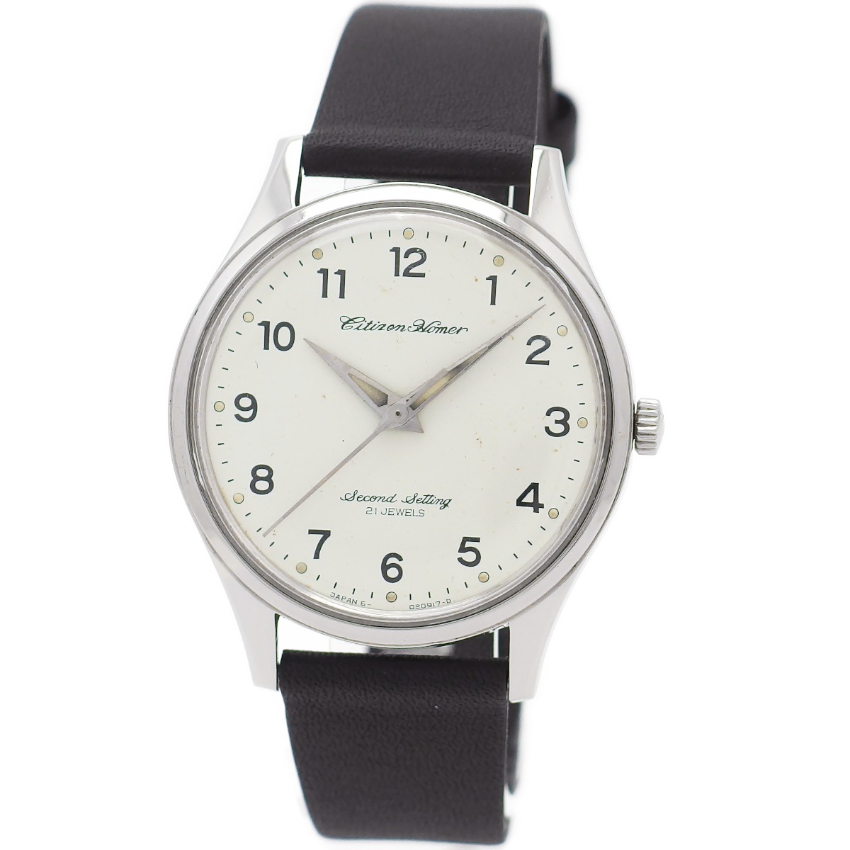 シチズン ホーマー 国鉄時計 門鉄 裏蓋ヒビ 21石 手巻 OH済 1970