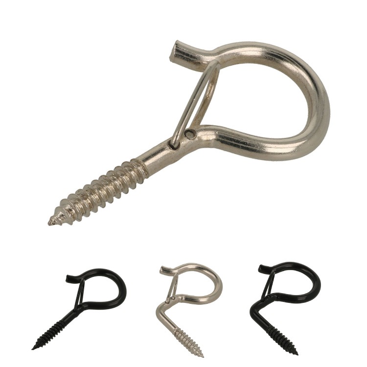 ばね付ハイパーよーと サイズ 35mm/41mm (曲がり) カラー ニッケル/黒