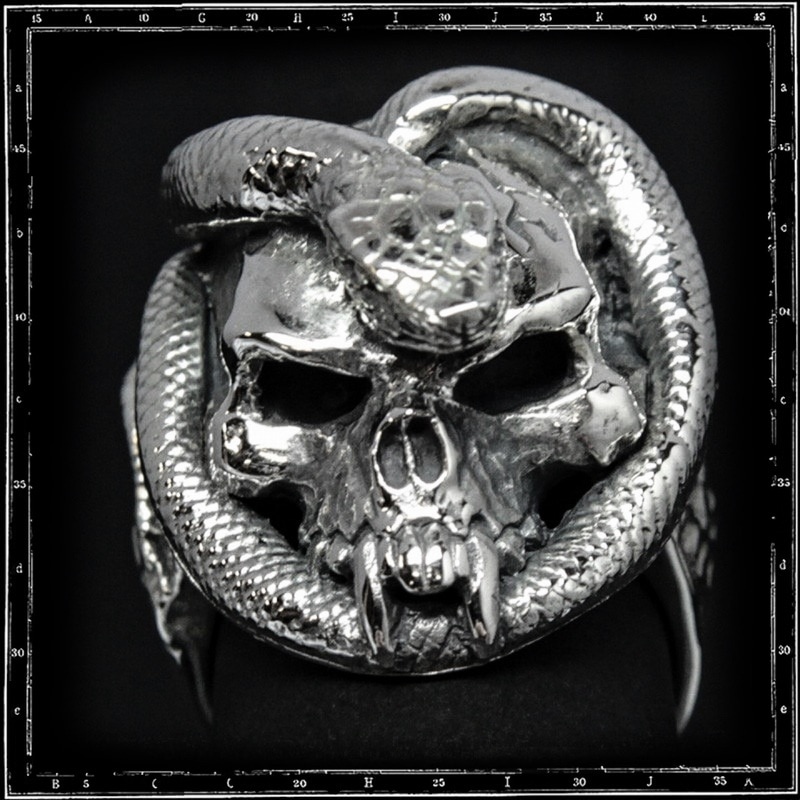 SKULL & SNAKE RING | クレイジーピッグ公式オンラインストア リング