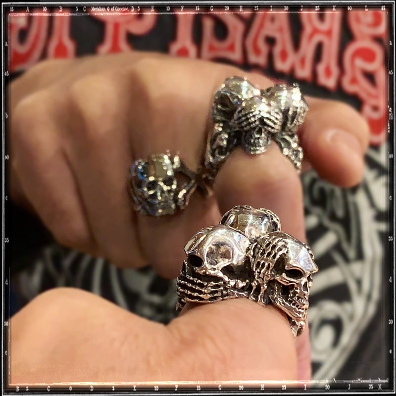 THREE WISE SKULLS RING | クレイジーピッグ公式オンラインストア