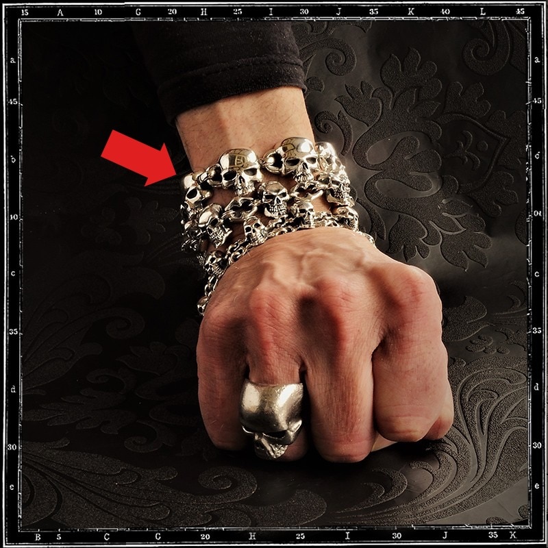 EVIL SKULL LINK BRACELET | クレイジーピッグ公式オンラインストア