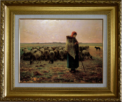 世界の複製名画】ミレー「羊飼いの少女」