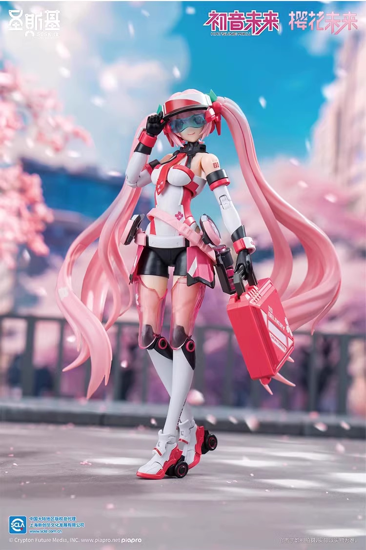予約 SOSKILL 1/12 初音ミク 桜ミク メカ少女 バイク付き プラモデル