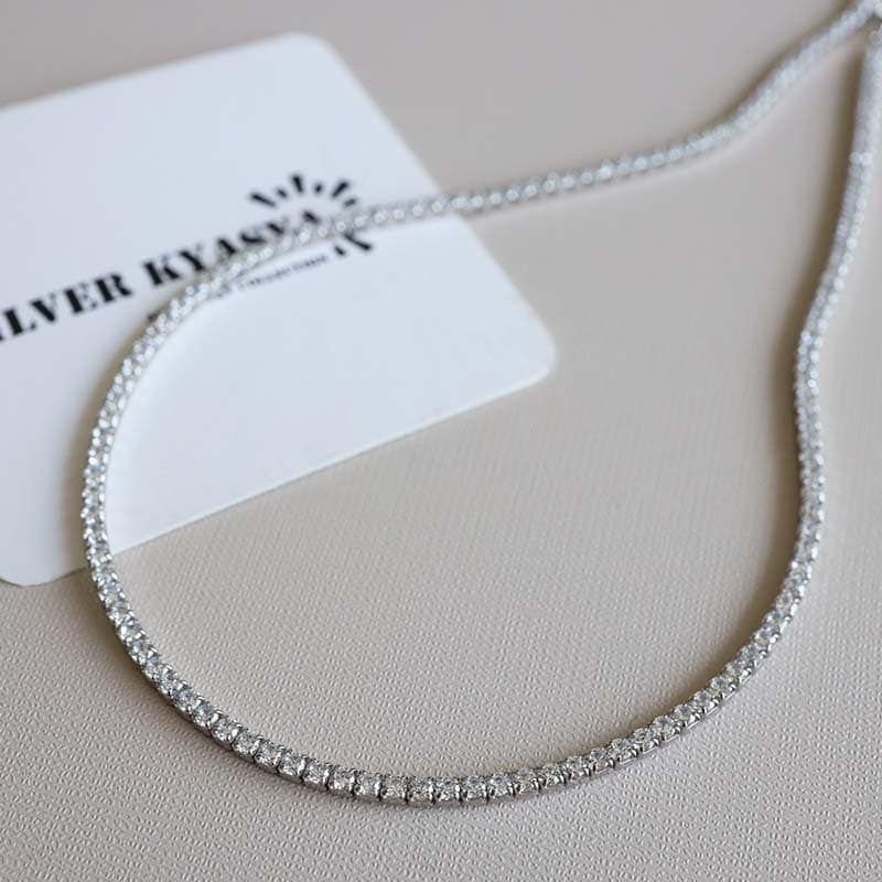 シルバー925 テニスチェーンネックレス [cn122] | お洒落なレディース