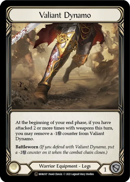EN】《Rainbow Foil》[Warrior] Valiant Dynamo 「L」〔MON-UL107