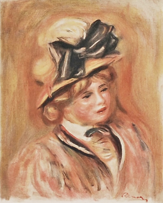 P=A・ルノワール 「黒いリボンの帽子を被った少女」 | | アトリエ