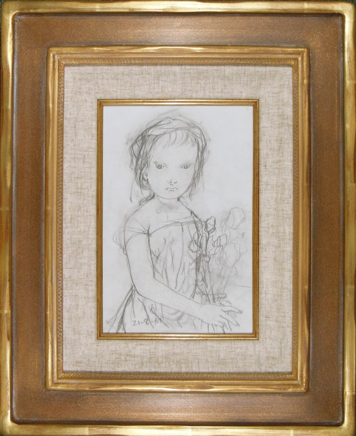 藤田嗣治 「花を持つ少女」 | | アトリエ・ブランカ