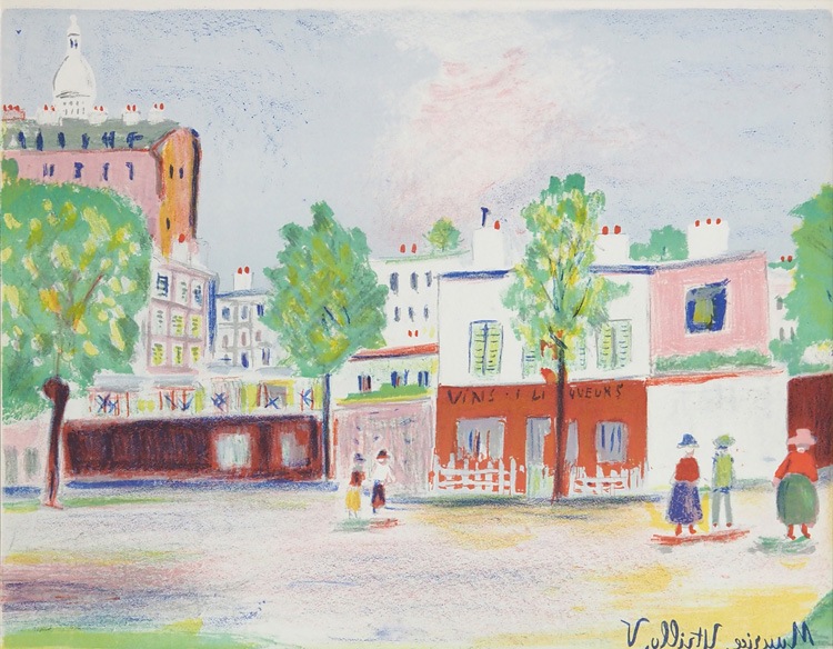 モーリス・ユトリロ 「サクレ・クール近くの広場」 | | アトリエ・ブランカ