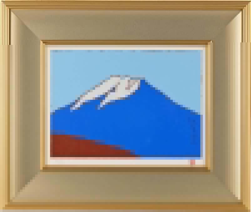 熊谷守一 油彩 肉筆『笹百合』サイン(印譜) 熊谷榧鑑定 F6号 額装 b607