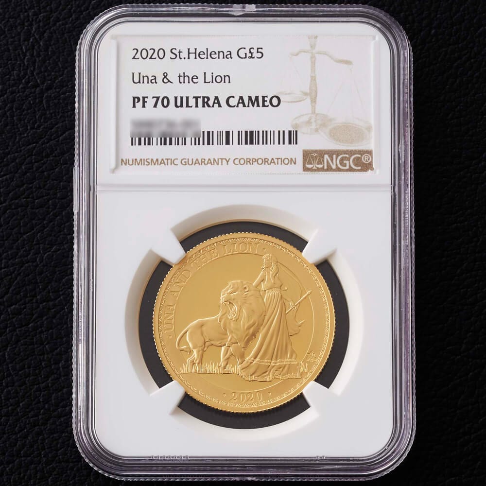 ウナとライオン】最高鑑定 2020年 セントヘレナ エリザベス2世 1オンス