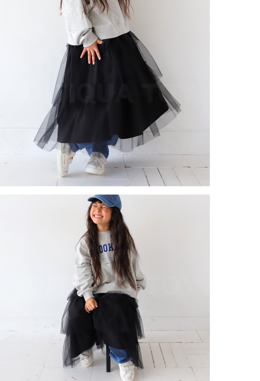 3段フリル チュールスカート スカート ボトムス キッズ 子供服