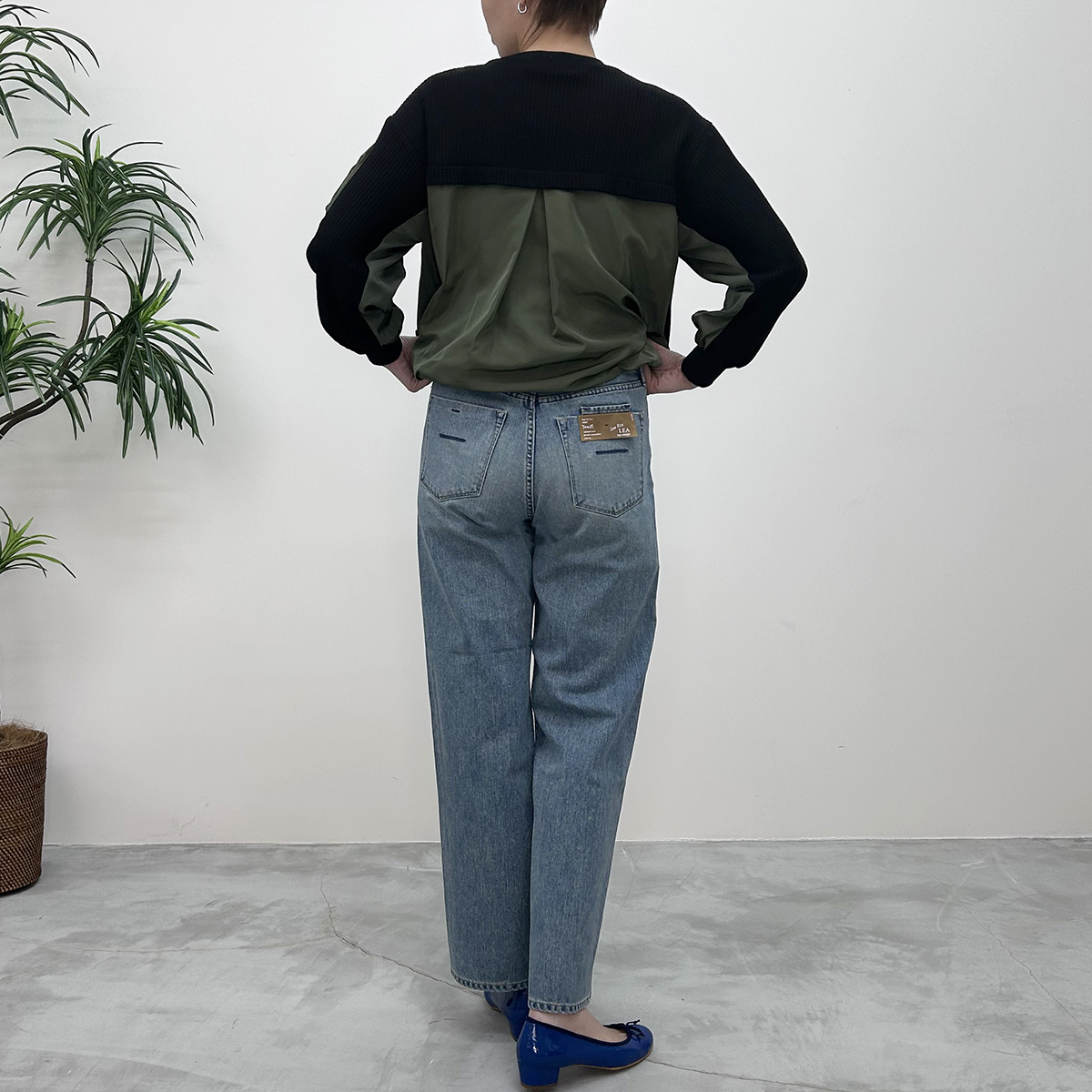 YANUK ヤヌーク】Low Rise Trick Denim ボーイズストレート LEA の通販