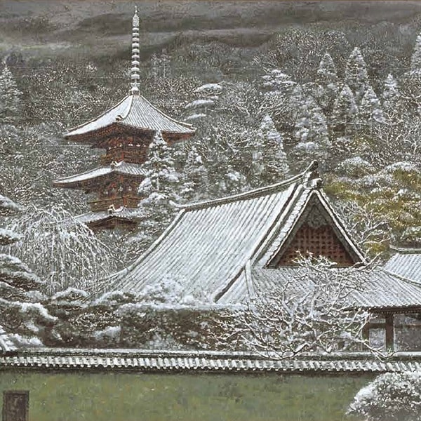 後藤純男「大和・雪のしじま」 額装｜エンディショップ【公式通販】