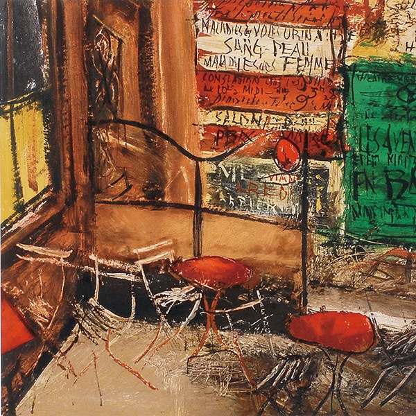 生誕125年 佐伯祐三 リトグラフ「テラスの広告」｜エンディショップ