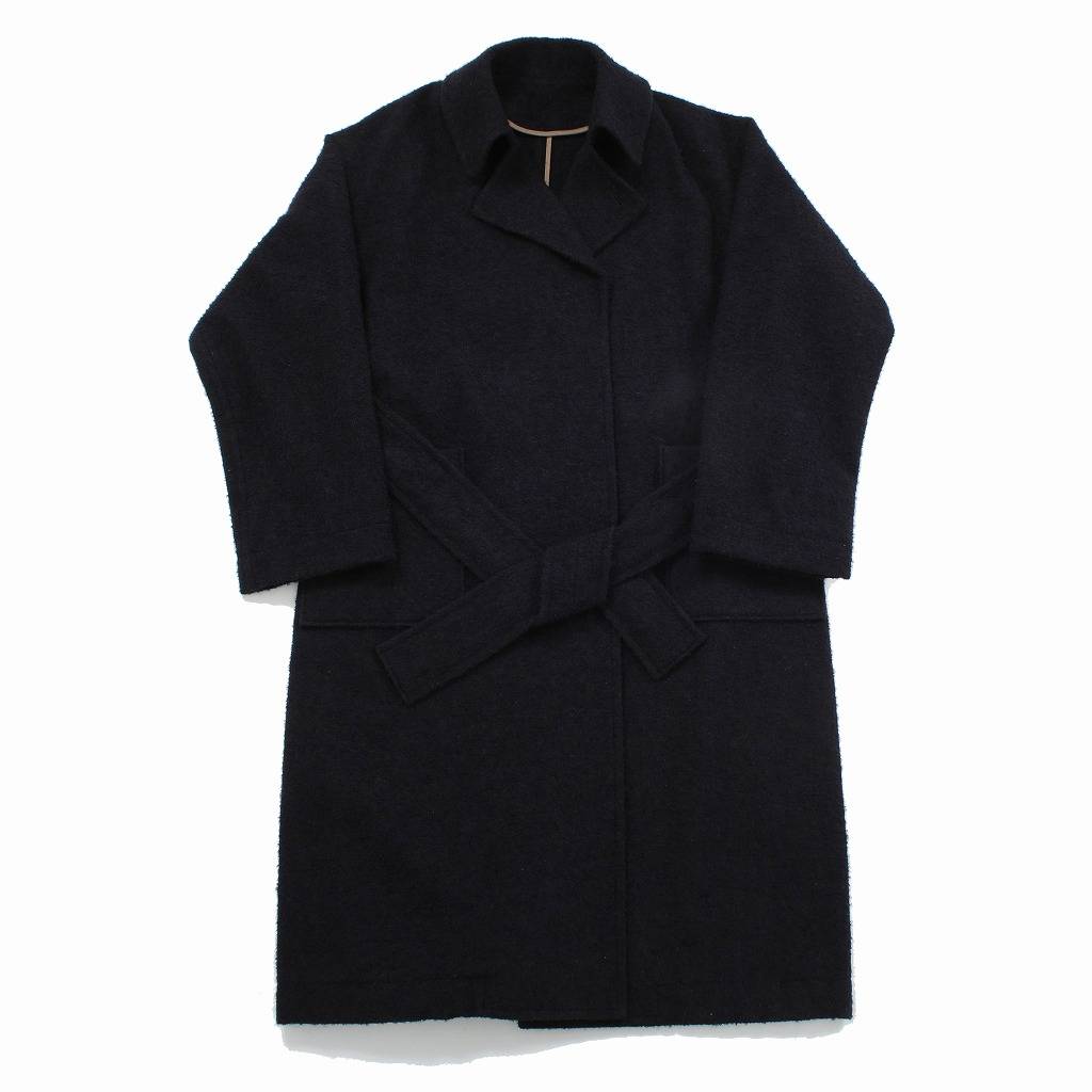 ATHA アタ ループツィード マキシコート ネイビー LOOP TWEED DIDDY