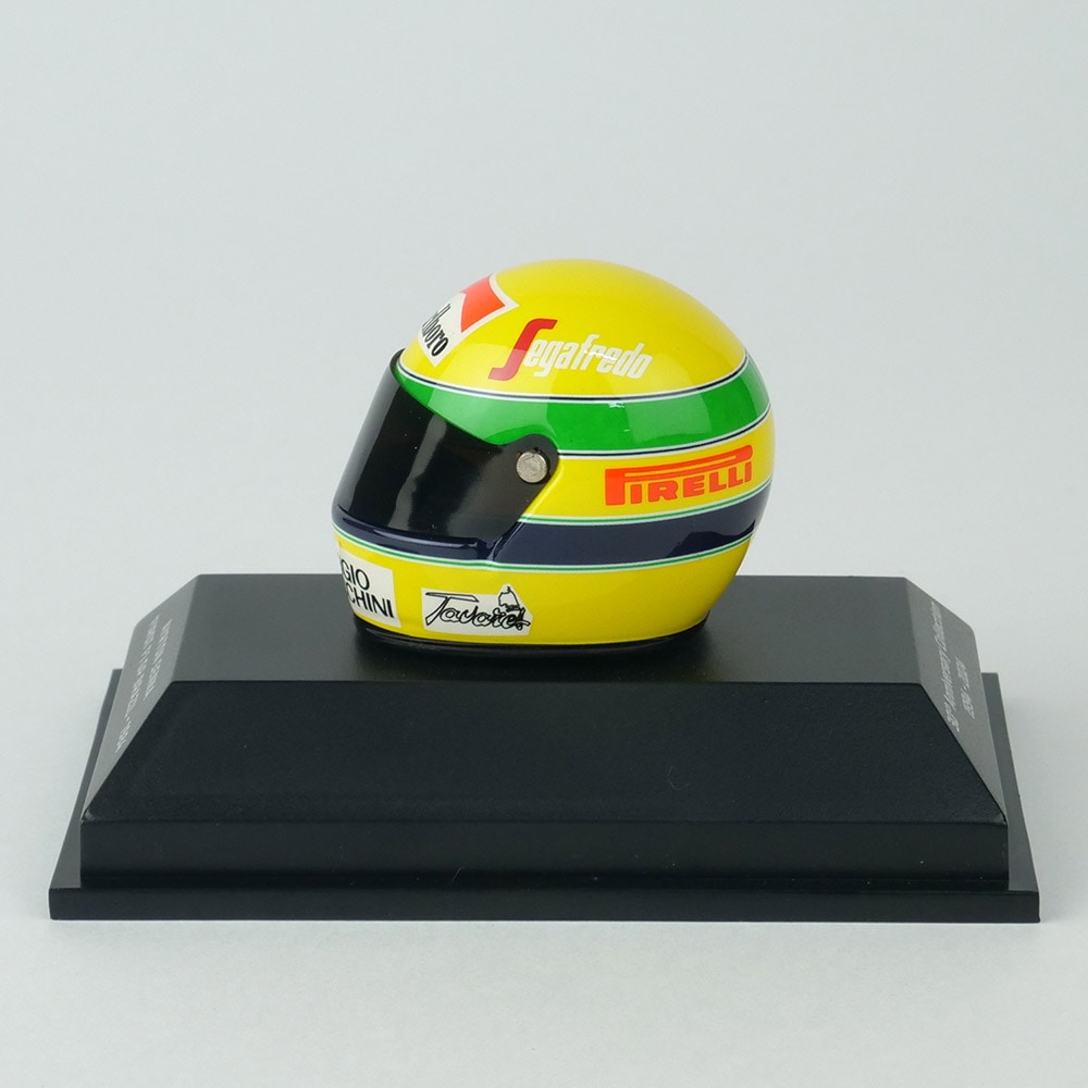 MINICHAMPS 1/8スケール ヘルメット アイルトン・セナ ブラジルGP 1984