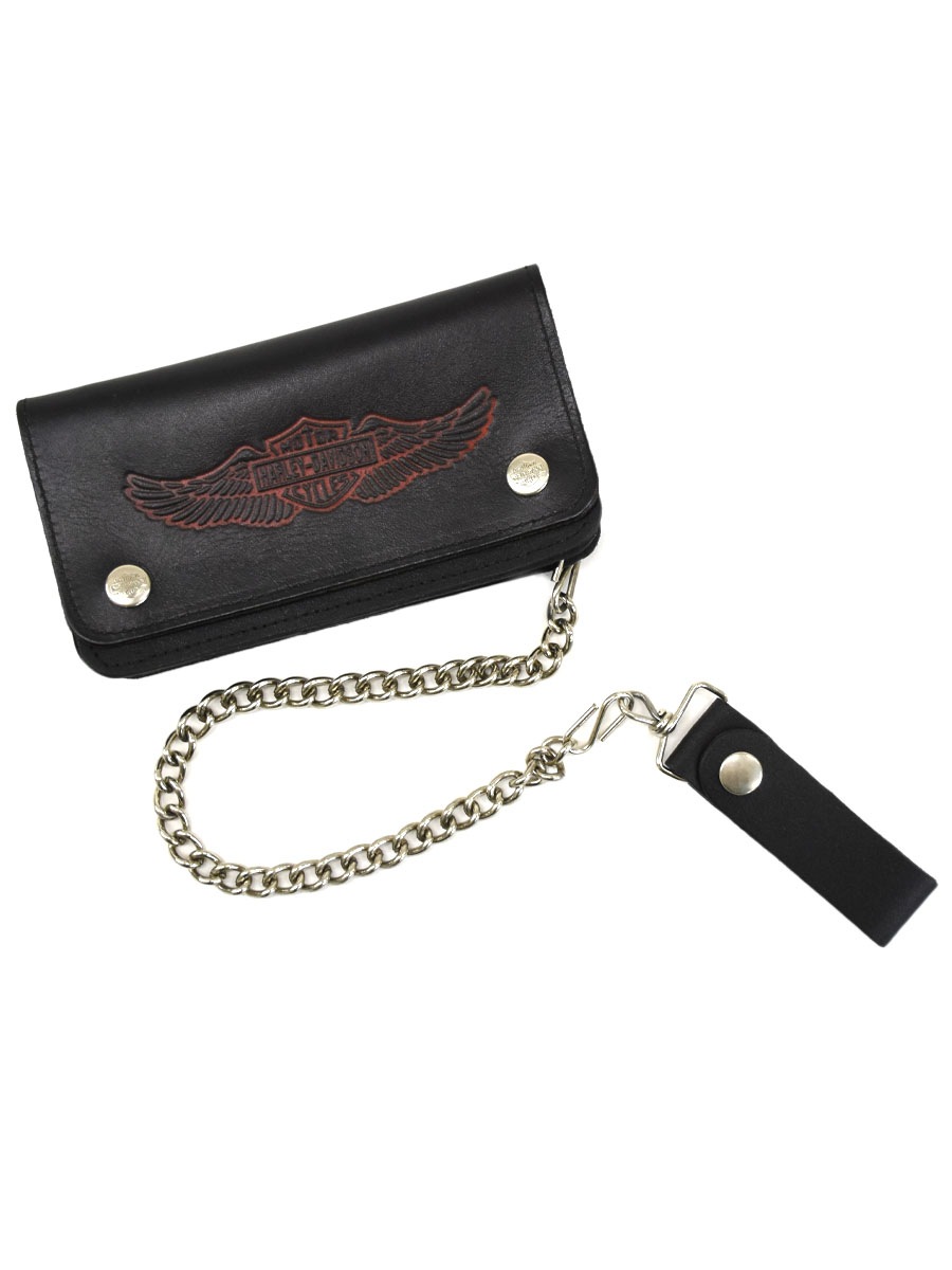 80's HARLEY-DAVIDSON ウォレット ブラック チェーン付き DEAD | NEW