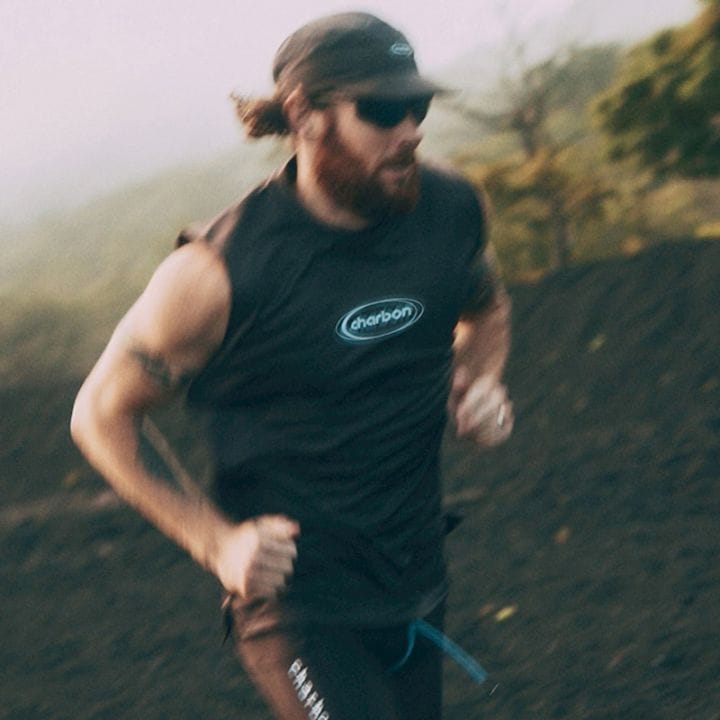 charbon / POLARTEC POWER DRY SLEEVELESS T-SHIRTS（OVAL LOGO）BROWN